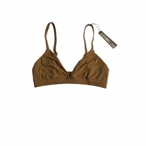 SKIMS Fits Everybody Triangle Bralette | Ochre | Size XS | NWT
